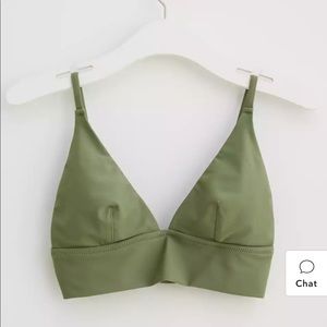 aerie bikini set (longline triangle top [s] + high cut cheeky bottom [xs])